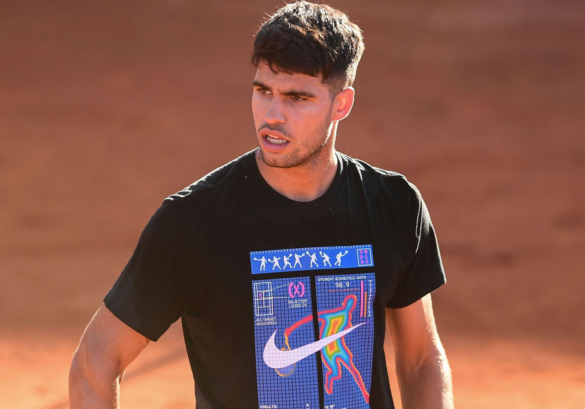 Alcaraz at the 2025 Italian Open (Source: Getty)